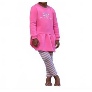 NEW TROTTER STREET KIDS bow tunic sweatshirt set in pink